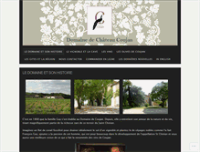 Tablet Screenshot of chateau-coujan.com